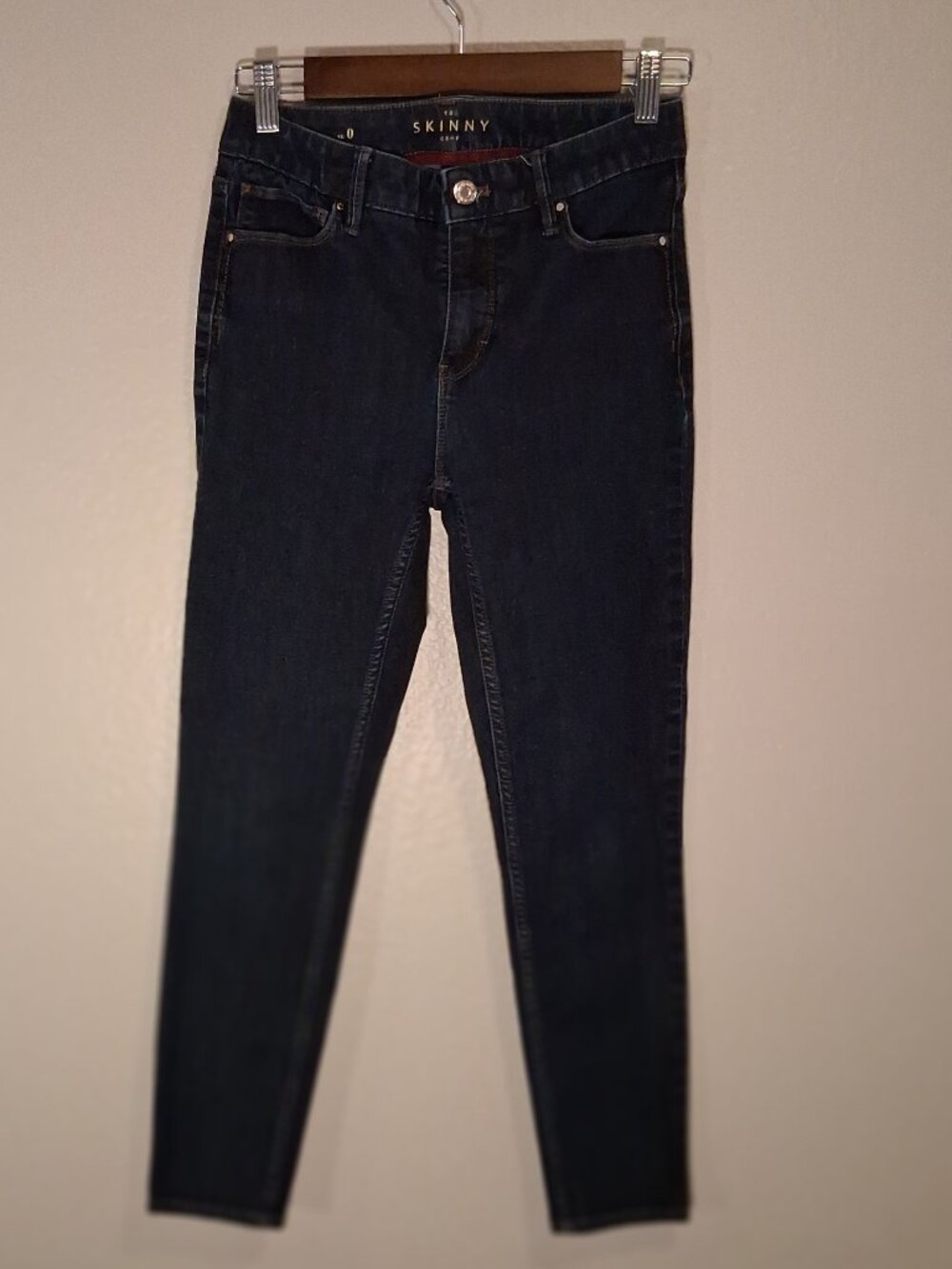 Women's White House Black Market Dark Wash Skinny Crop Jeans Size 0